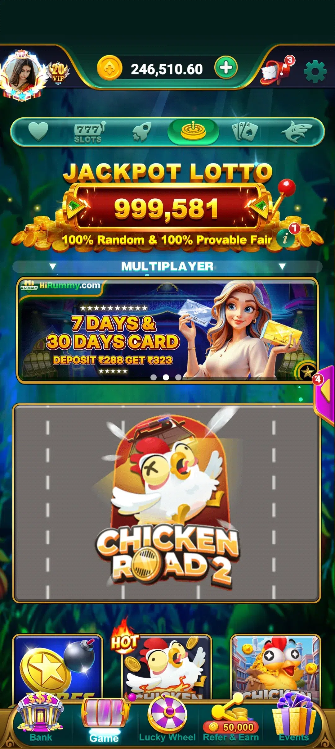 Hi Rummy APK screenshot - gameplay interface