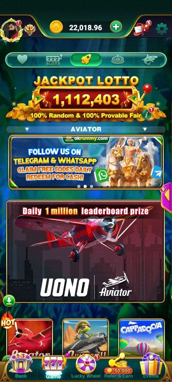 OK Rummy wallet and bonus interface
